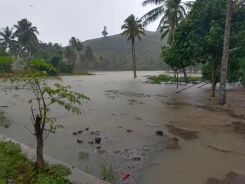 Genangan Banjir di Kecamatan Tolinggua,Kabupaten Gorontalo Utara Surut