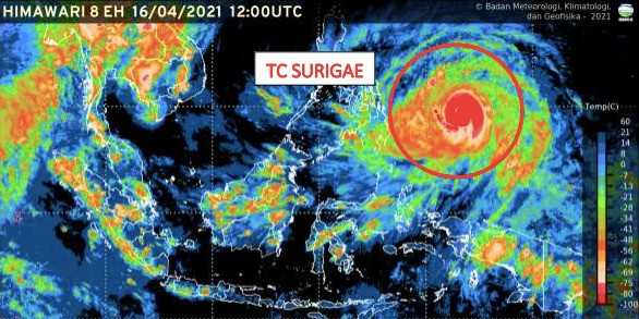 Siklon Tropis Surigae Meningkat 24 Jam Kedepan, Sembilan Provinsi Diminta Tingkatkan Kesiapsiagaan