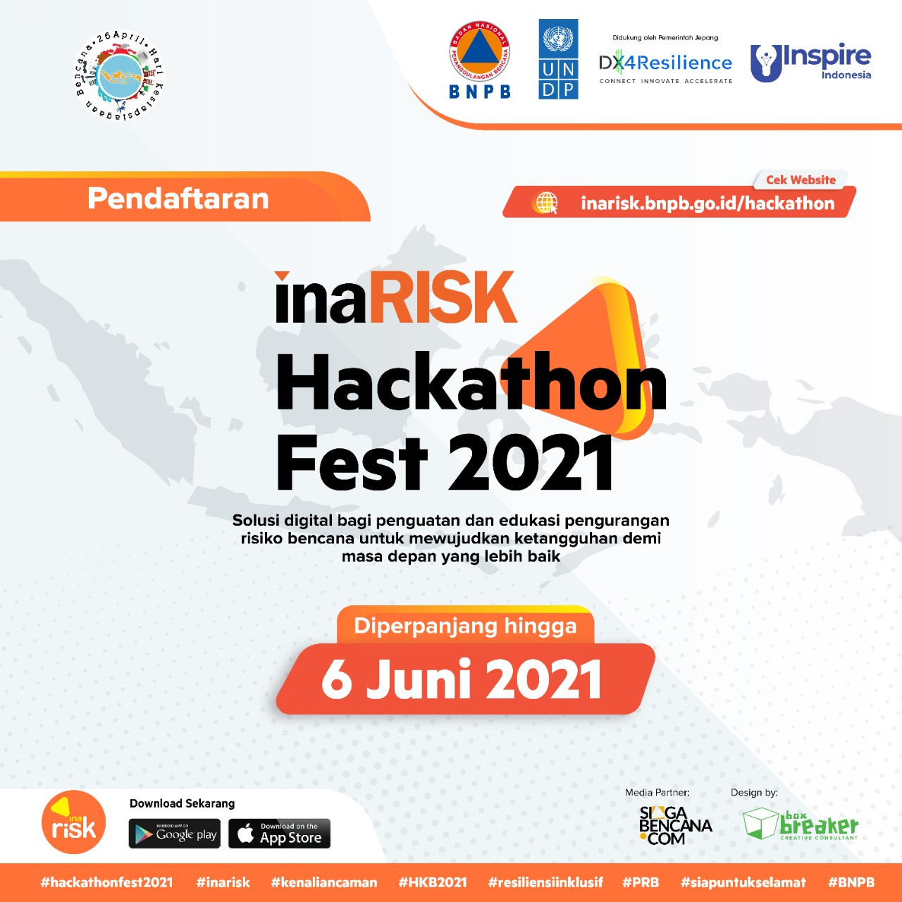 Pendaftaran InaRISK Hackathon Fest 2021 Diperpanjang