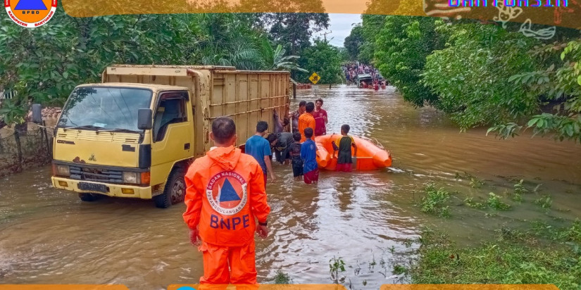 Banjir Kabupaten Banyuasin Berangsur Surut