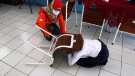 Siswa SMP di Bogor Ikuti Simulasi Evakuasi Mandiri Gempabumi