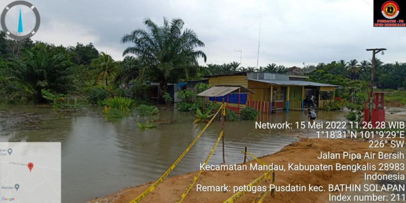 Sebanyak 50 KK Warga Kabupaten Bengkalis Terdampak Banjir